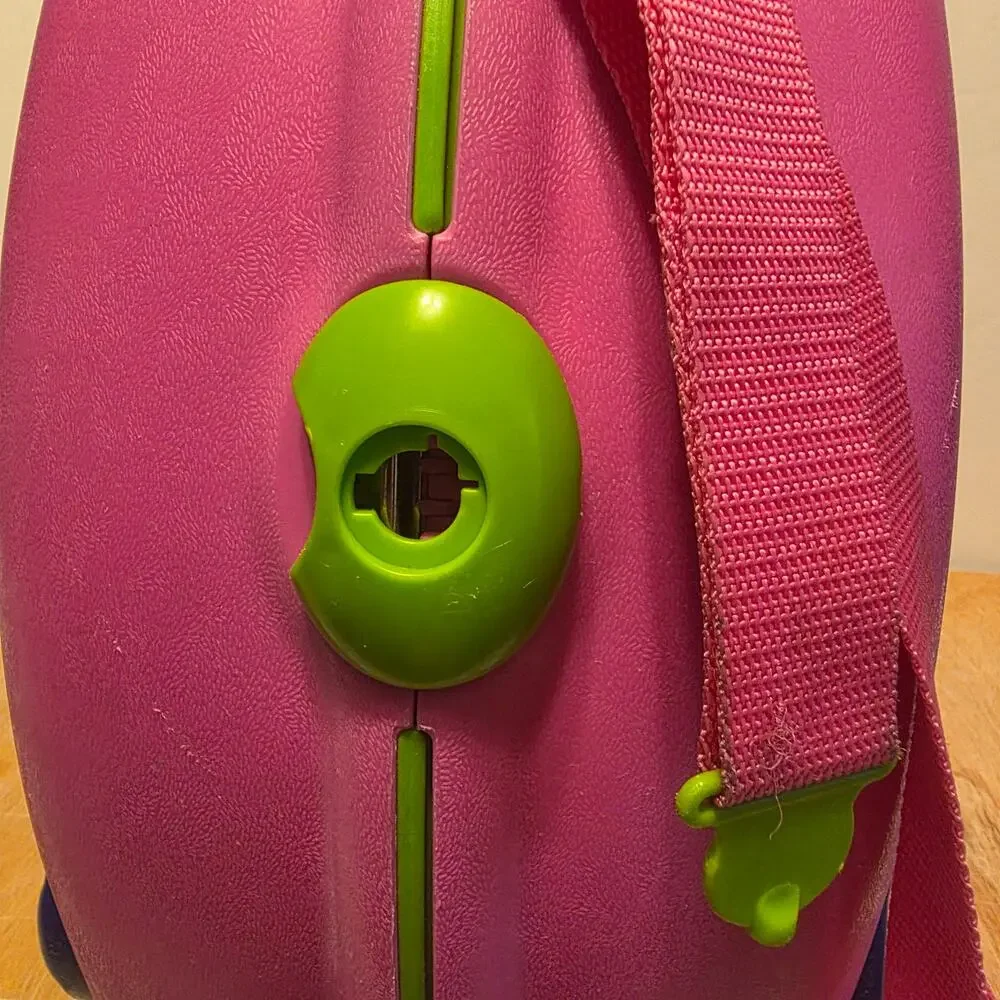 Trunki Trixie ride-on Kid's Suitcase pink & purple, purple and lime green wheels